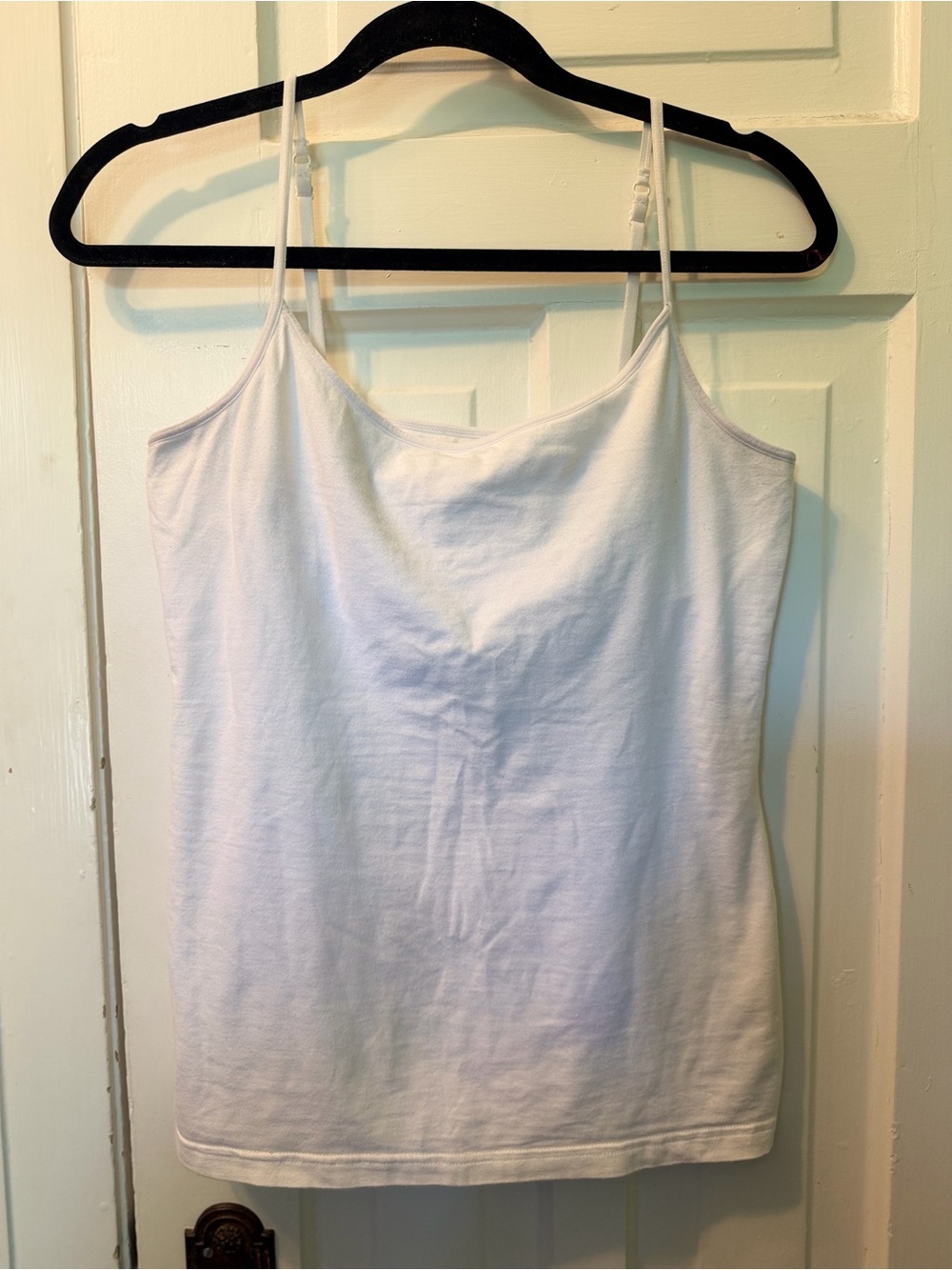 Body Bleu Classic White Women's Cotton lined Cami with Adjustable Straps